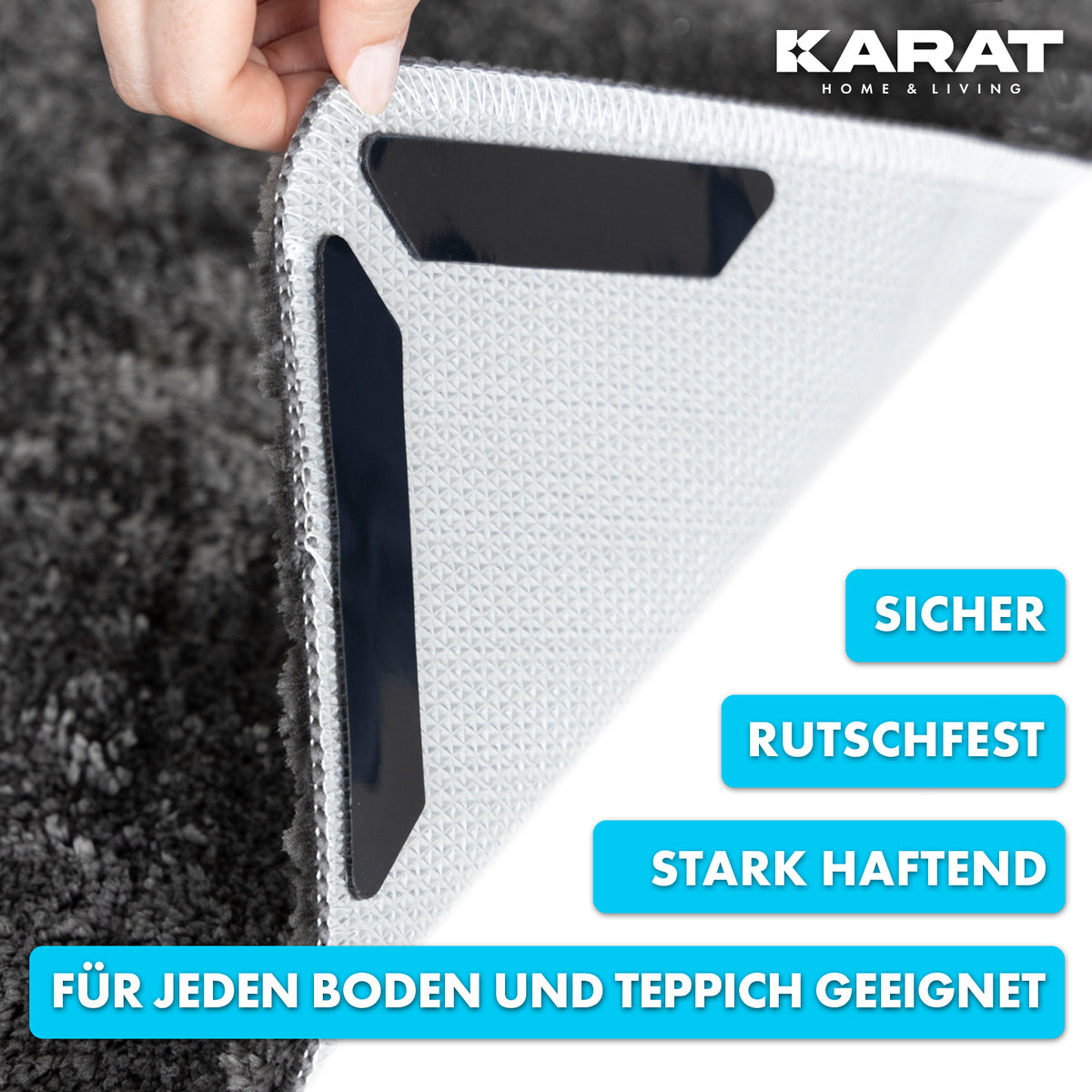 Antislip ondertapijt voor tapijt | Louis | Antislip ondertapijt | 2,5 x 13 cm | 24 stuks