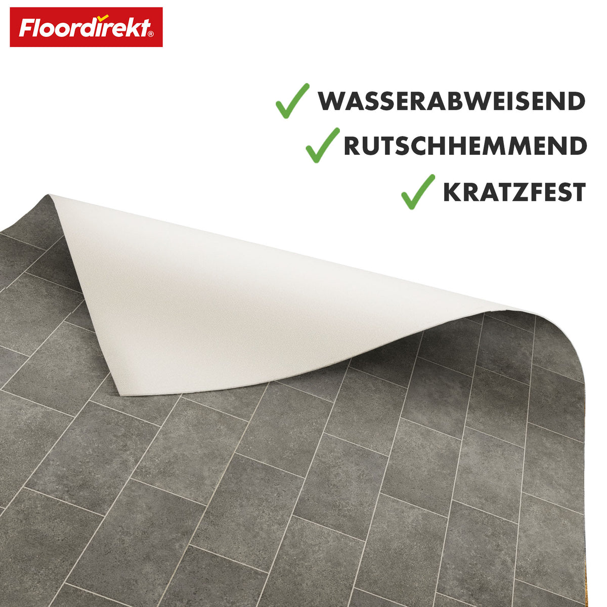 CV vloeren | Kent 968M | Slijtvast vinyl in een realistische look van stenen tegels voor keukens, badkamers en woonkamers