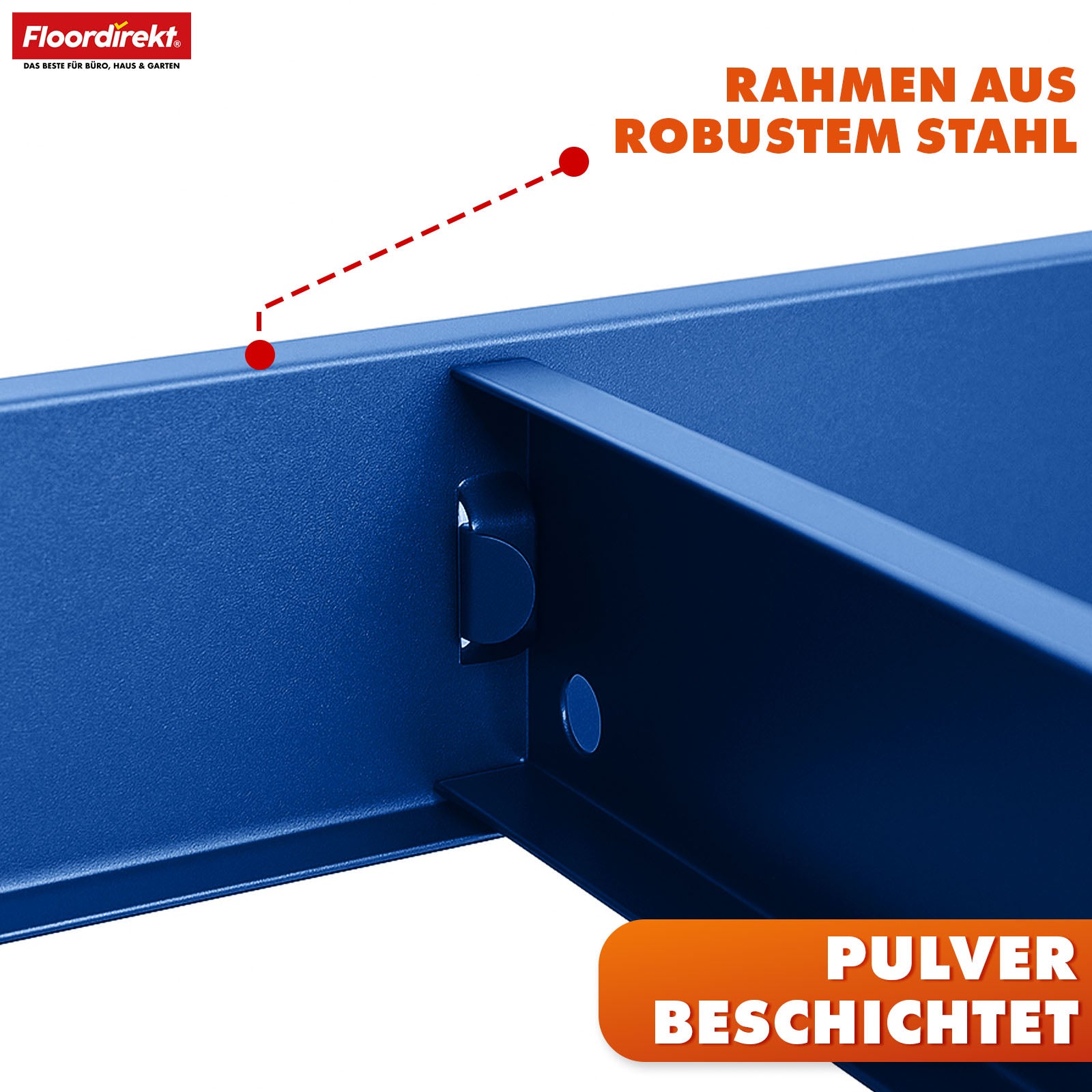 Stellingen voor zwaar gebruik | Rhino | Opbergrekken met 5 legplanken | 1050 kg draagvermogen | Innovatief insteeksysteem | In verschillende kleuren en afmetingen