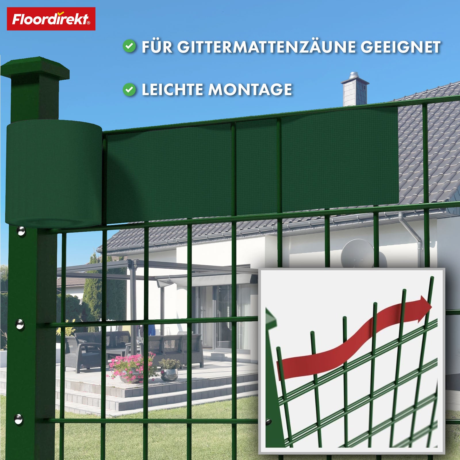 PVC vlechtband | voor staafmatten hekwerken | vele kleuren & designs