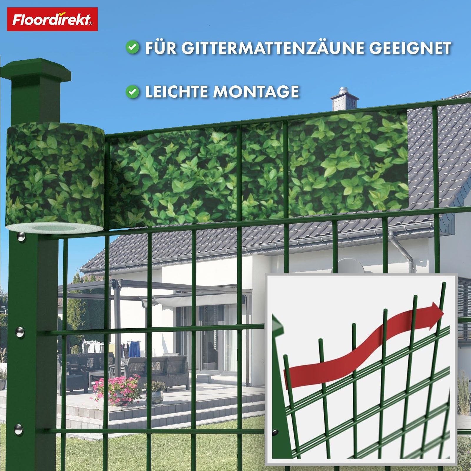 PVC vlechtband | voor staafmatten hekwerken | vele kleuren & designs