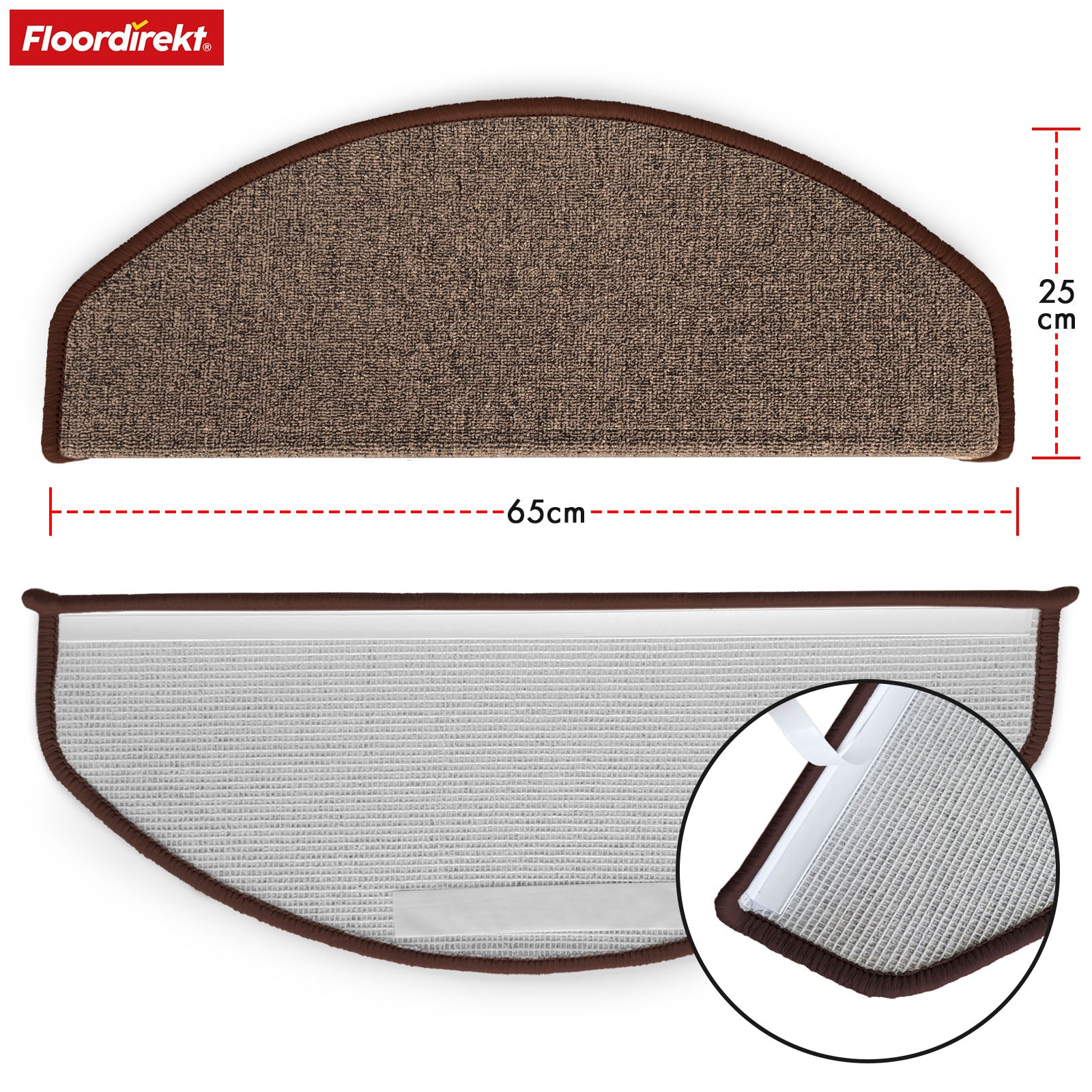Opstapmat | London Pro | Modern ontwerp | Antislip en gemakkelijk schoon te maken | Halfrond