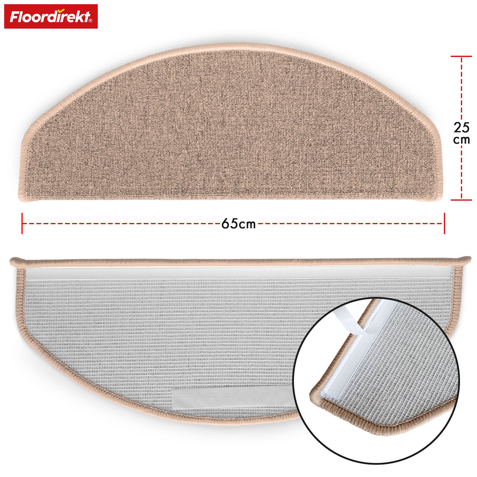Opstapmat | London Pro | Modern ontwerp | Antislip en gemakkelijk schoon te maken | Halfrond