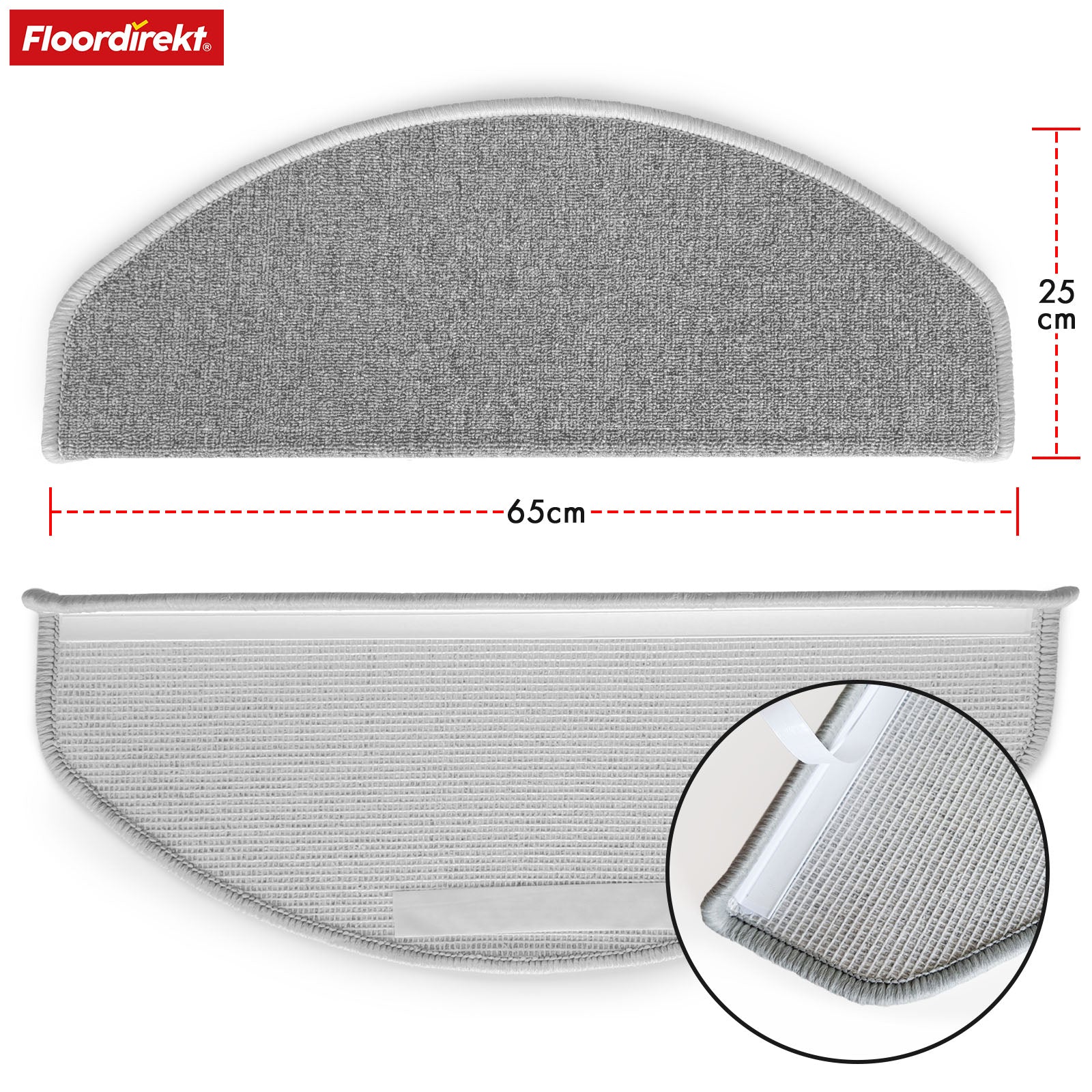 Opstapmat | London Pro | Modern ontwerp | Antislip en gemakkelijk schoon te maken | Halfrond