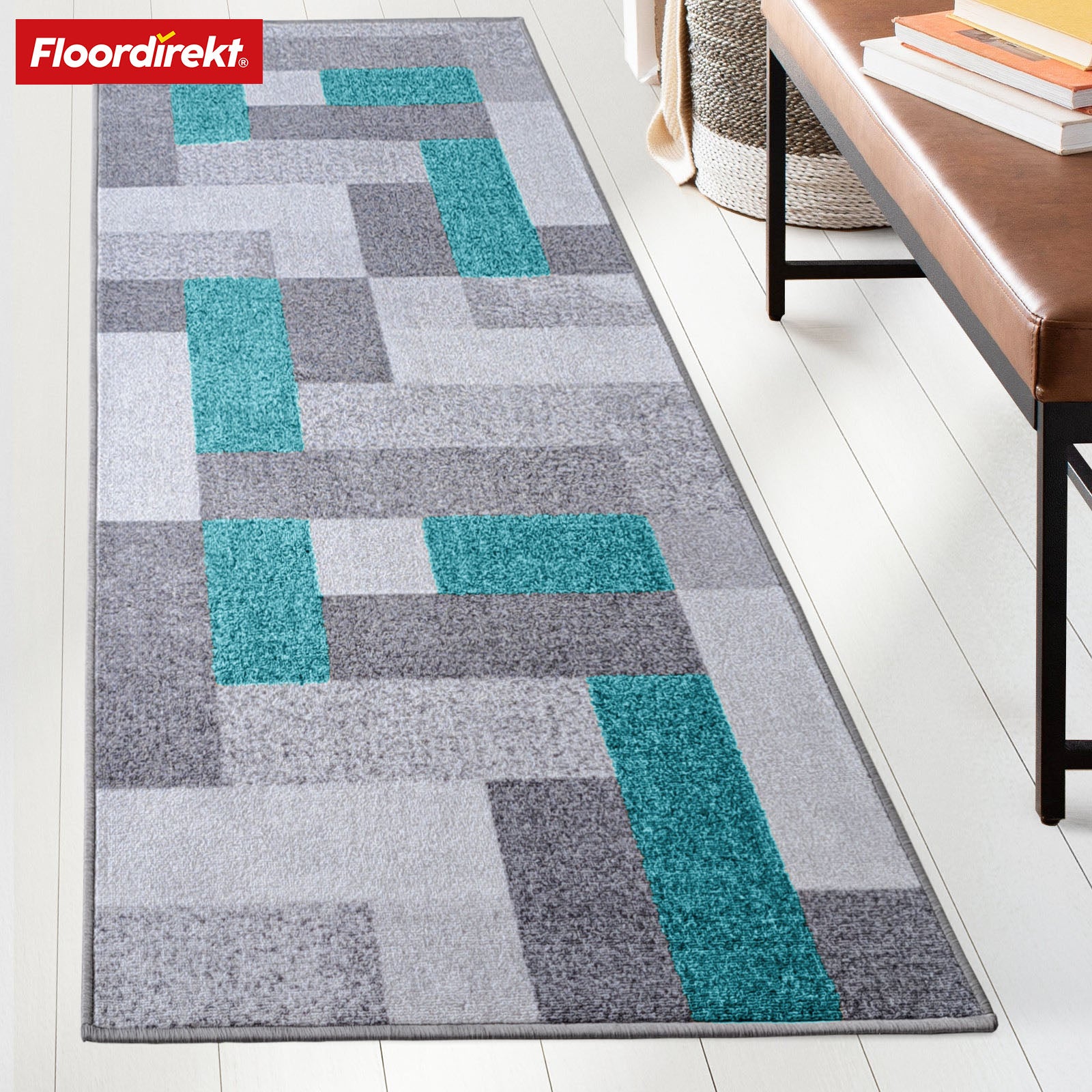 Tapijtloper op maat | New York | Antislip met gelrug | Modern design in verschillende kleuren