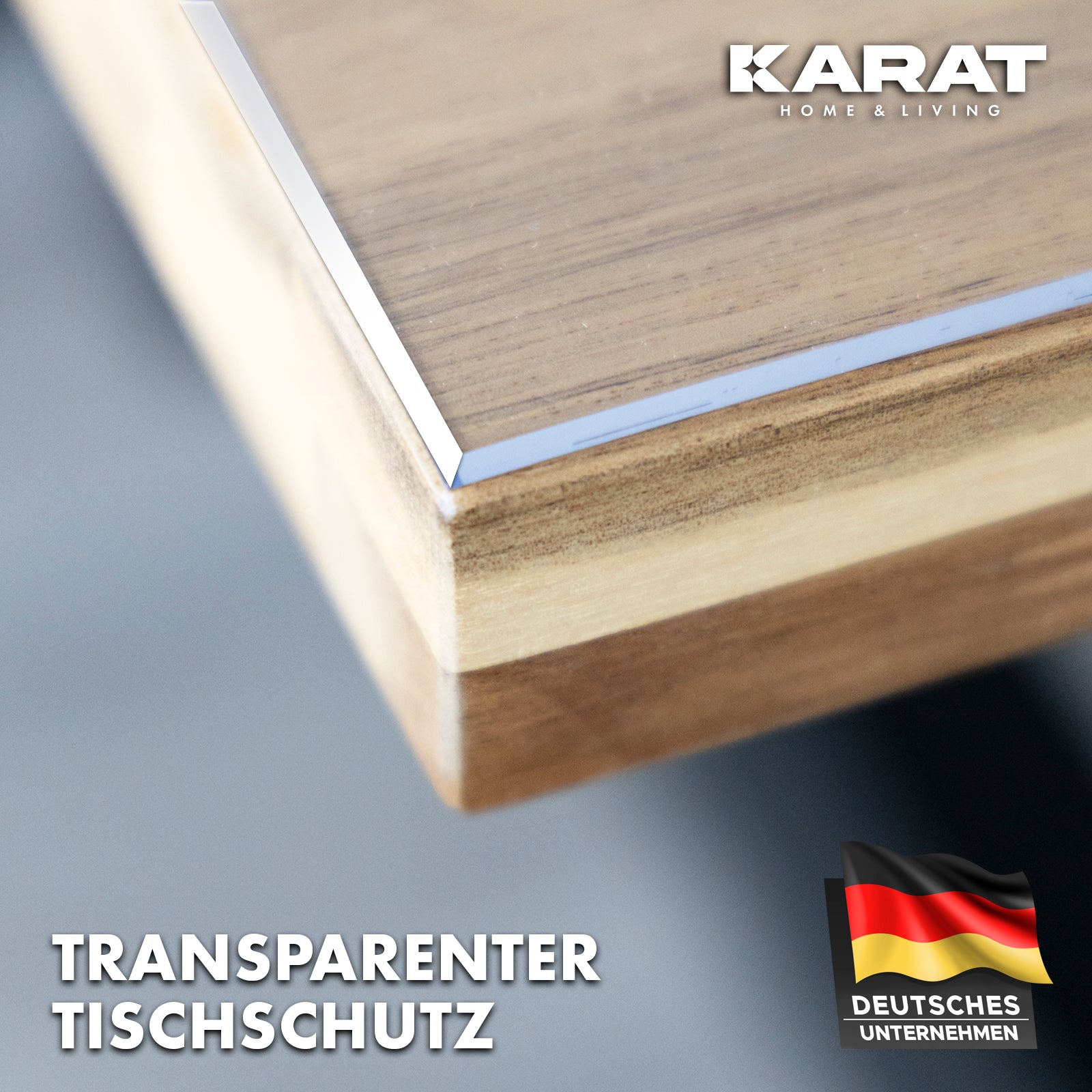 Transparante tafelfolie met afgeschuinde rand | Crystal | Kristalheldere beschermfolie voor tafels | Snijden op maat
