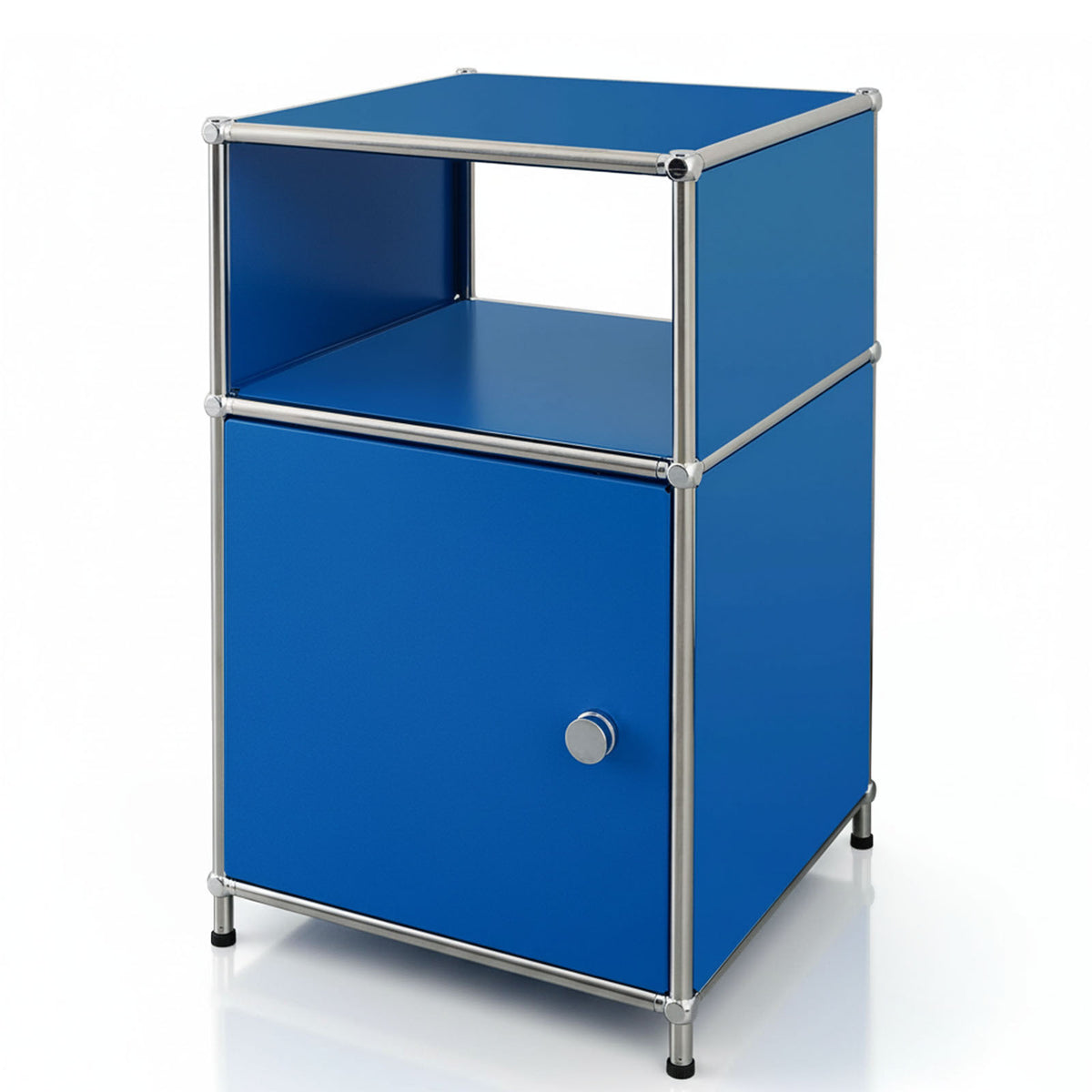 Metalen rek | Concept Epure MK-040 | Opbergrek met 3 lagen, deur en legplanken | Verkrijgbaar in verschillende kleuren