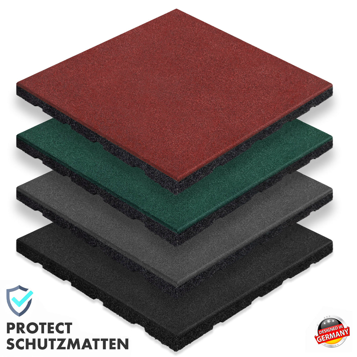 Valmat | Play Protect | Antislip, robuuste rubberen vloerbescherming | Verschillende diktes en kleuren | 50 x 50 cm