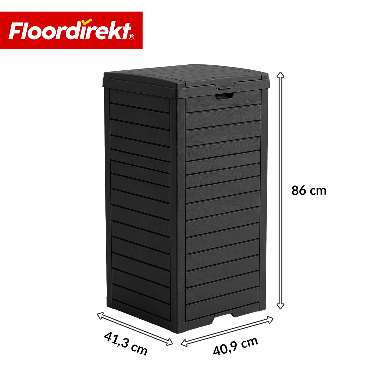 Outdoor vuilnisbak in houtlook | Weerbestendige afvalbak voor tuin & terras | 118L / 230L