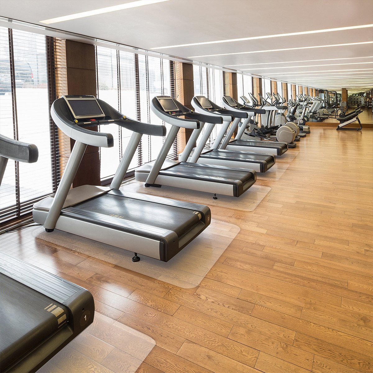 ✂ Onderlegmat voor fitnessapparatuur | transparant | rechthoekig
