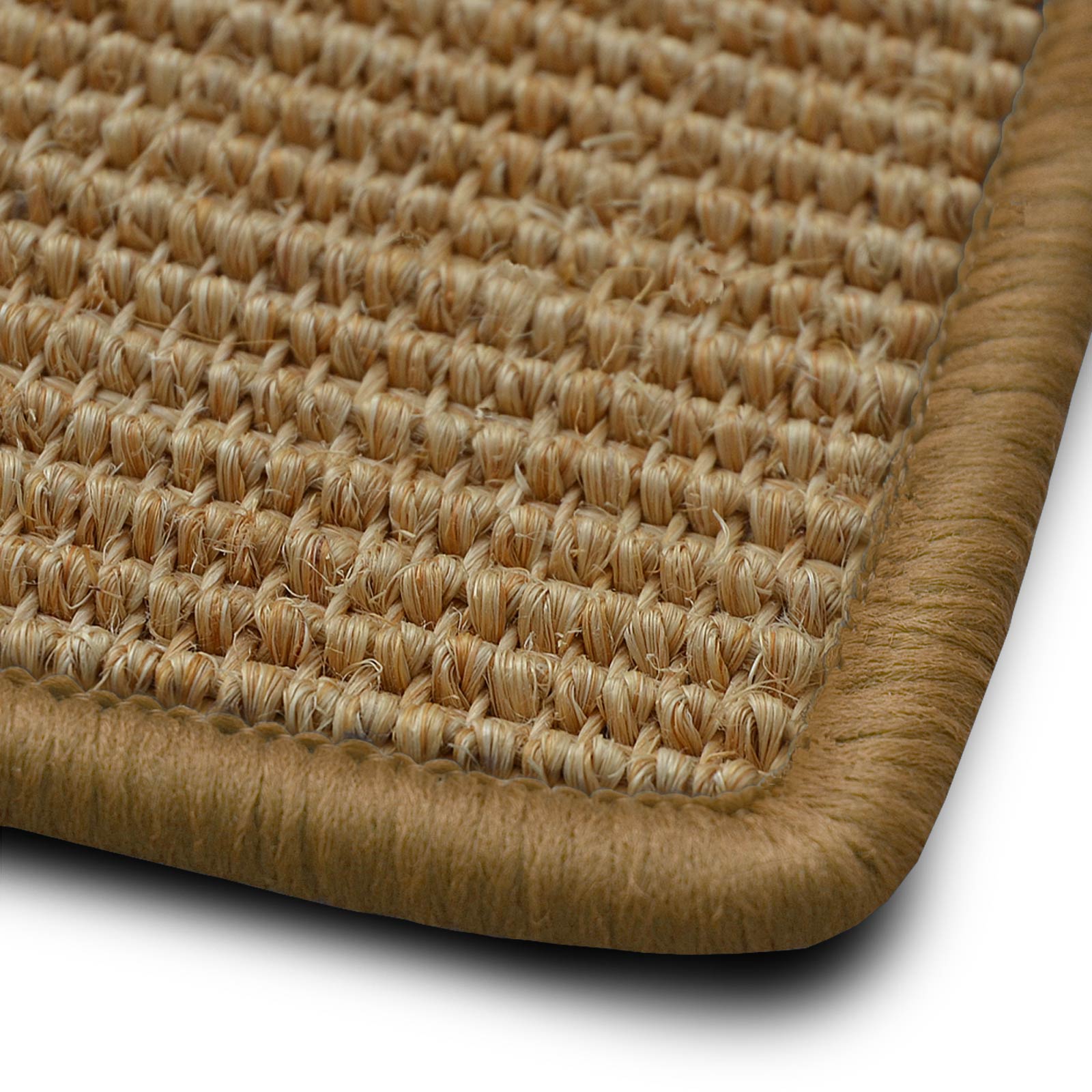 ✂ Sisal vloerkleed op maat | Salvador natuur | grens in uw favoriete kleur