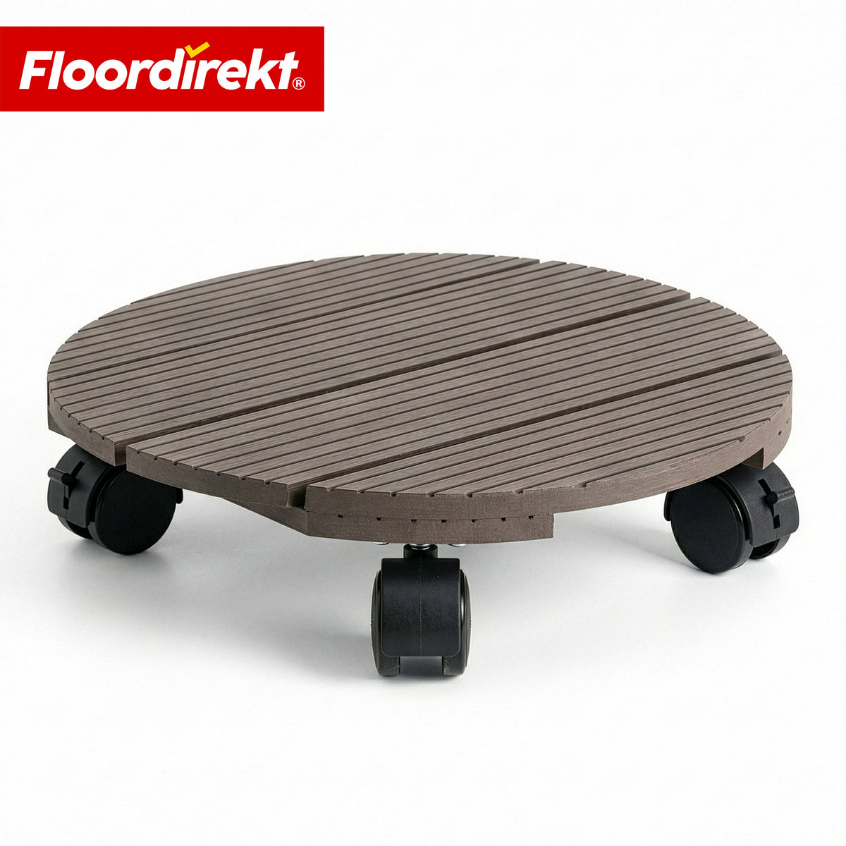 WPC-plantenroller | Countess | Rolonderzetter Ø 30 cm | 4 zwenkwielen 360° & rem | belastbaar tot 80 kg