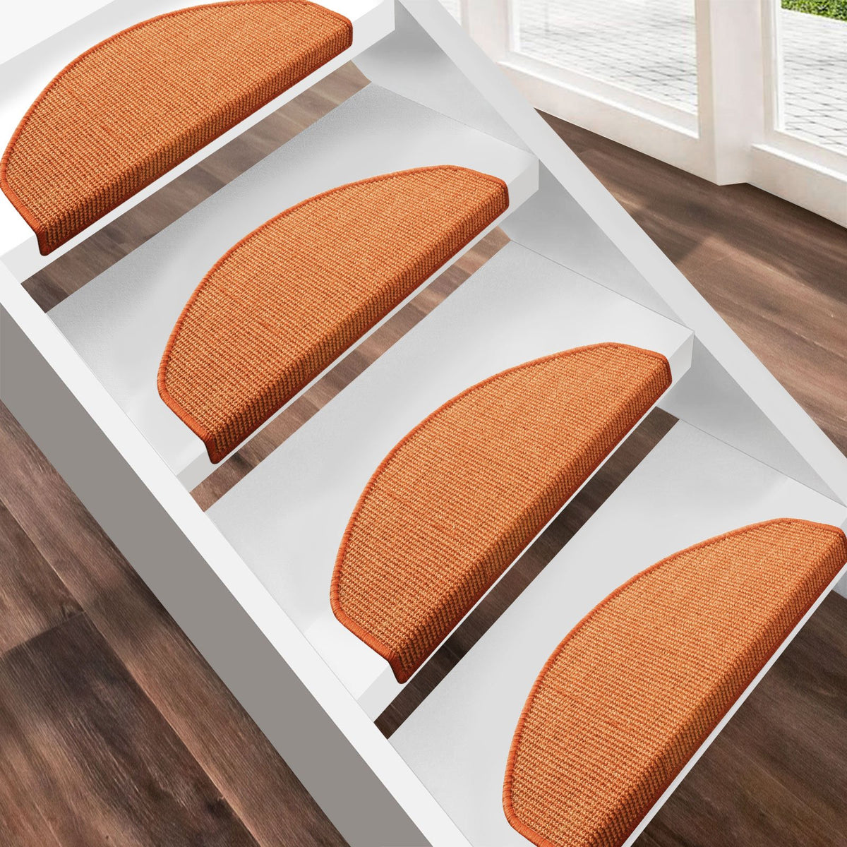 Sisal-Trapmat Premium | halfrond | vele kleuren