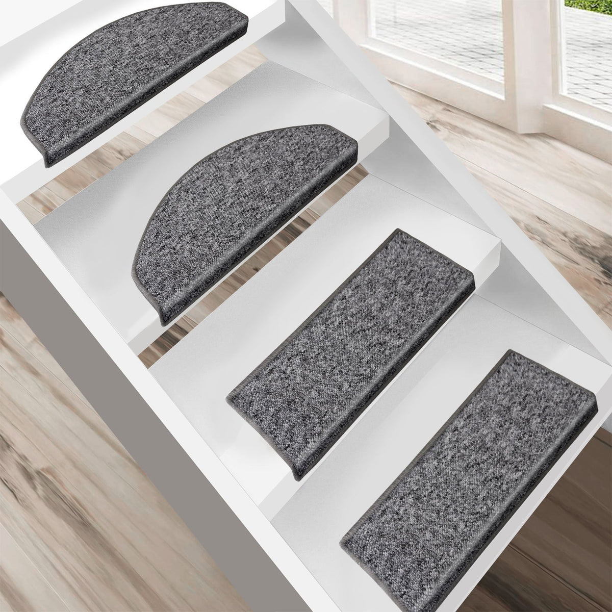 Trapmat Turbo | grijs | halfrond of rechthoekig