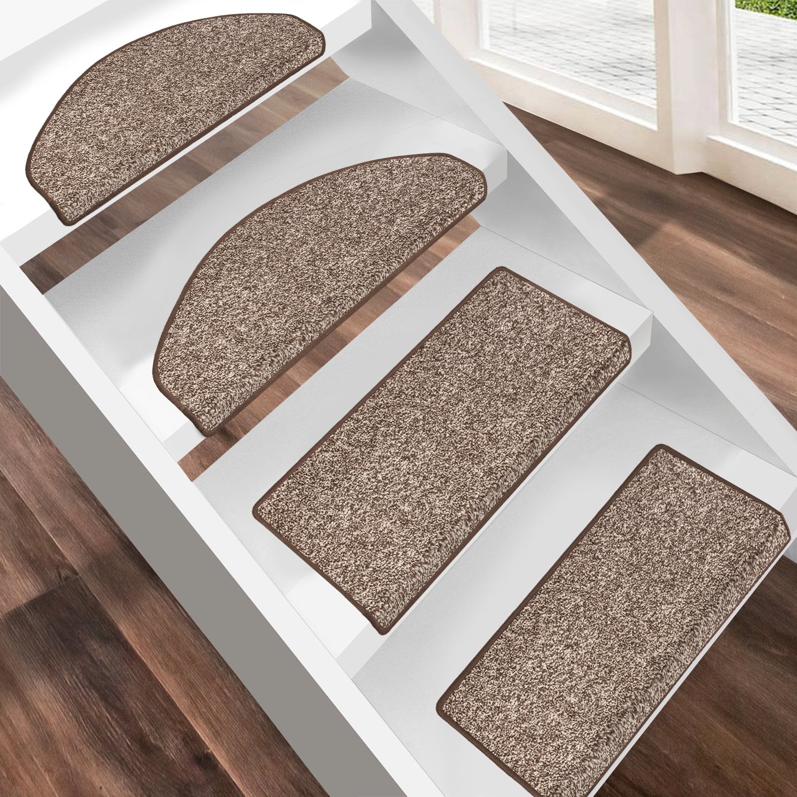 Casa Pura Shaggy Trapmatten Barcelona - Set Van 15 Crème Hoogpolig