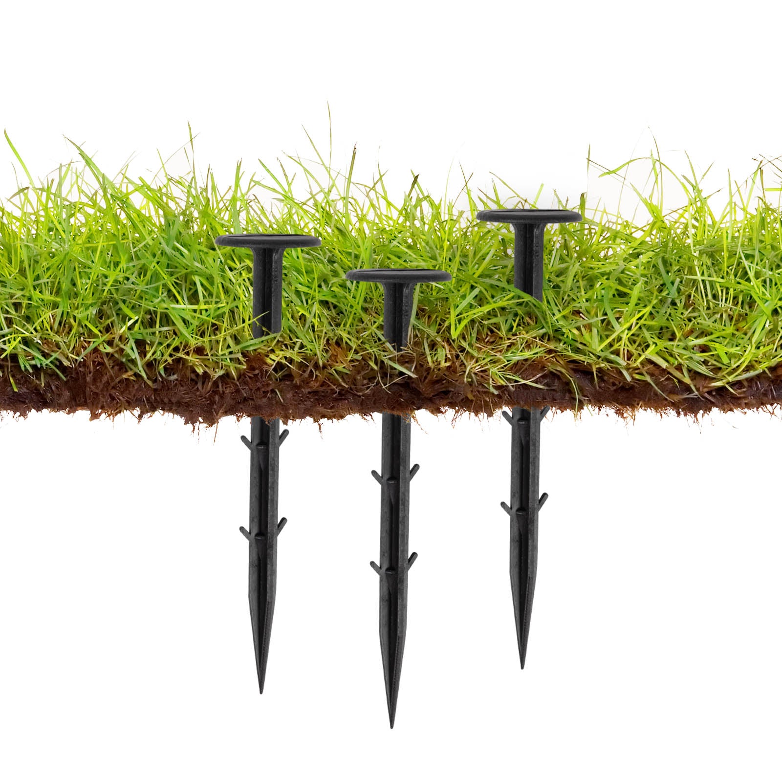 Sandiyago Grondankers Voor Rozenbogen – 6 Stuks, U-vorm, 30 X 2,9 X 2,1 Cm, Zwart, Gelegeerd Staal, Geschikt Voor Bogen, Waterleidingen En Feestdecoratie