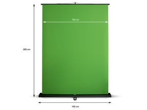 Green Screen Ausfahrbarer Fotohintergrund 160 x 200 cm | Groen