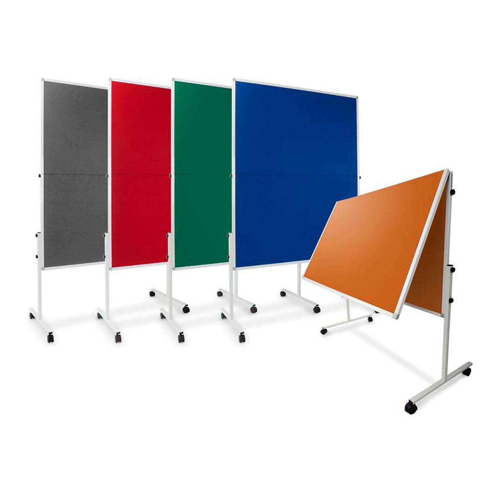 Presentatiebord | dubbelzijdige & opvouwbare | met wielen | 150x120 cm | blauw of grijs