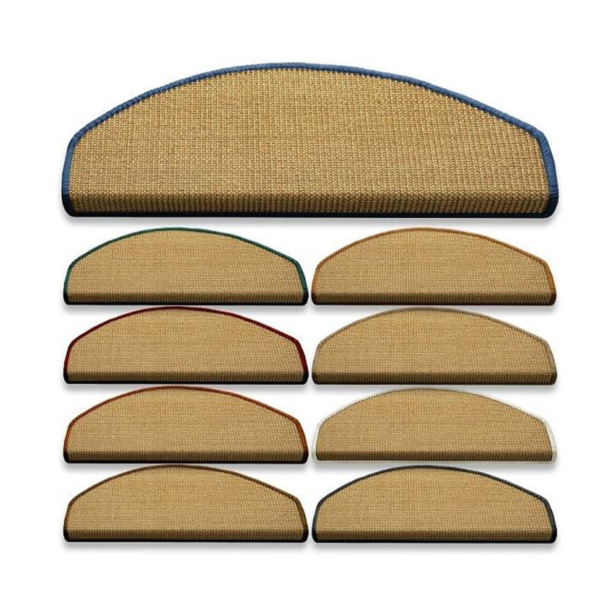 Sisal trapmat | Salvador natuur | met festonnering in uw favoriete kleur