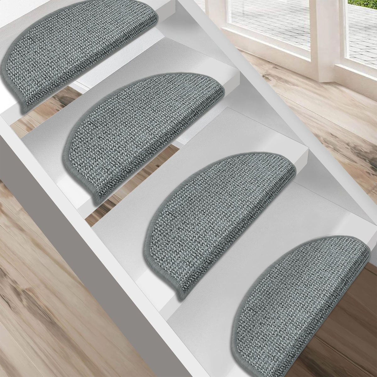 Stufenmatte Carlton Halfrond oder Eckig Erhältlich in 5 Farben | Lichtgrijs
