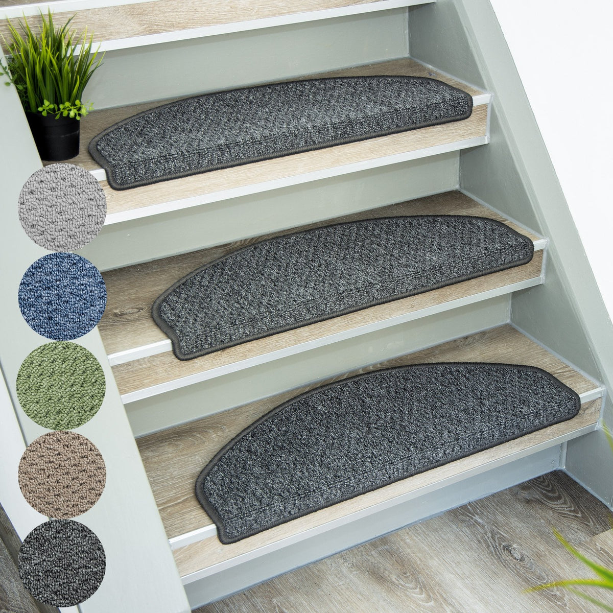 Stufenmatten Baleno Halfrond oder eckig 5 Farben | Antraciet