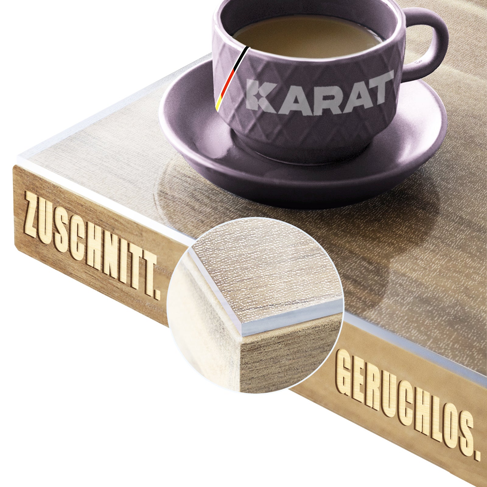 Tafelzeil transparant mat met rechte snede | Imperial | Antislip, waterdichte beschermfolie voor tafels | Op maat gesneden