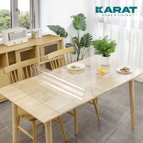 Transparante tafelfolie met rechte snede | Cristal | Kristalheldere beschermfolie voor tafels | Snijden op maat