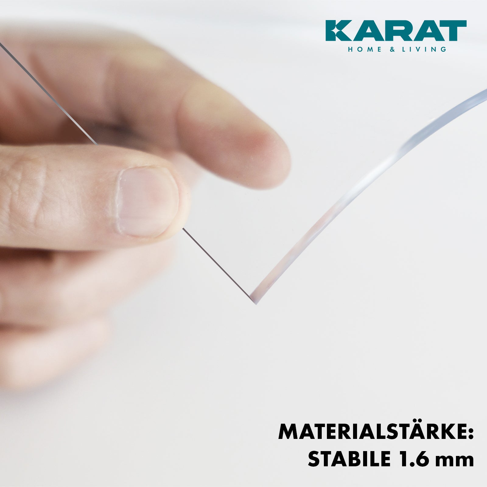 Transparante tafelfolie met rechte snede | Cristal | Kristalheldere beschermfolie voor tafels | Snijden op maat