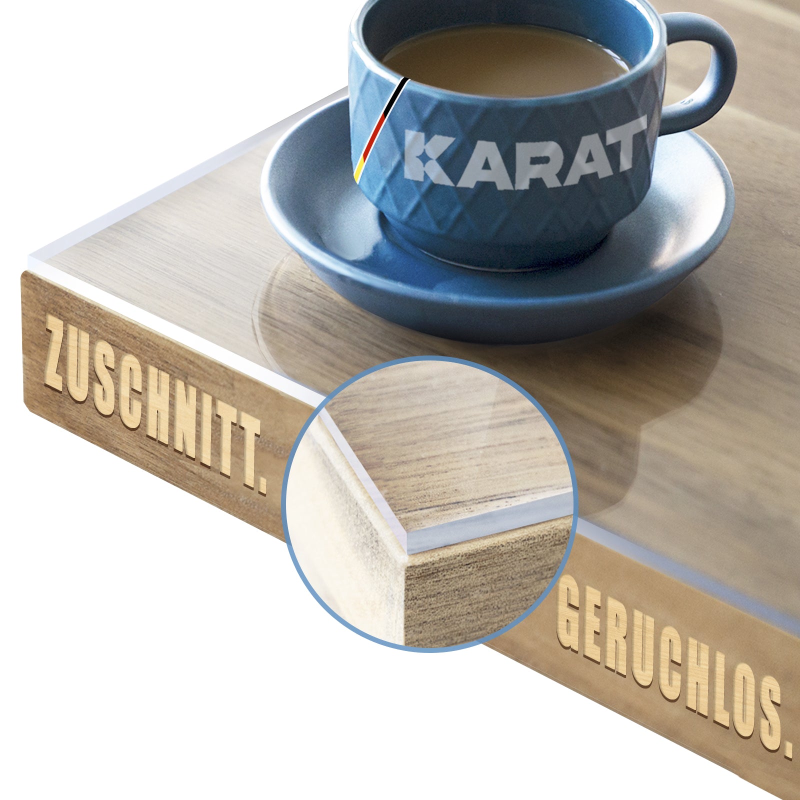 Transparante tafelfolie met rechte snede | Cristal | Kristalheldere beschermfolie voor tafels | Snijden op maat