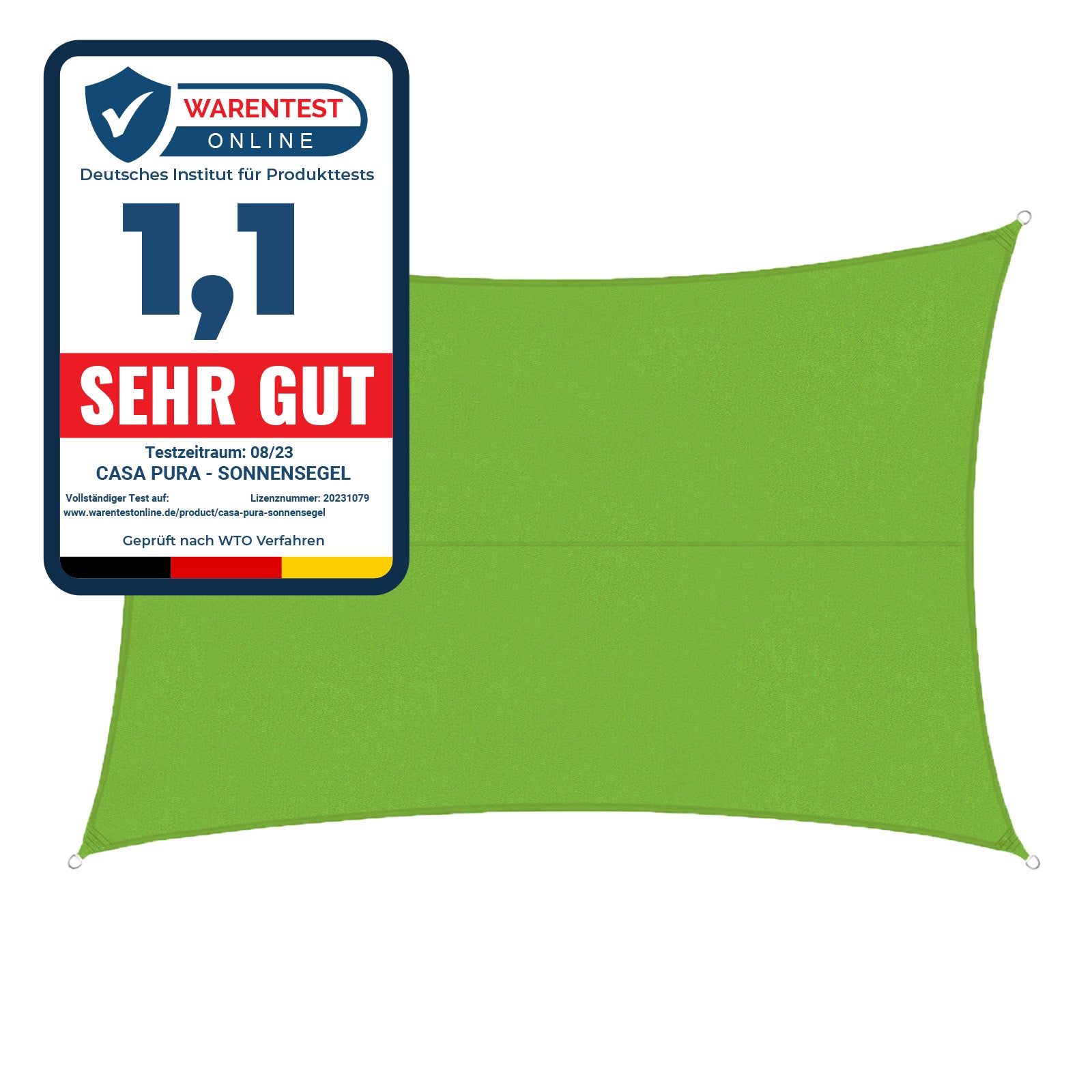 Waterafstotend schaduwdoek Viekant 4,00x4,00 meter | B.V Waterafstotend schaduwdoek Viekant 4,00x4,00 meter | B.V