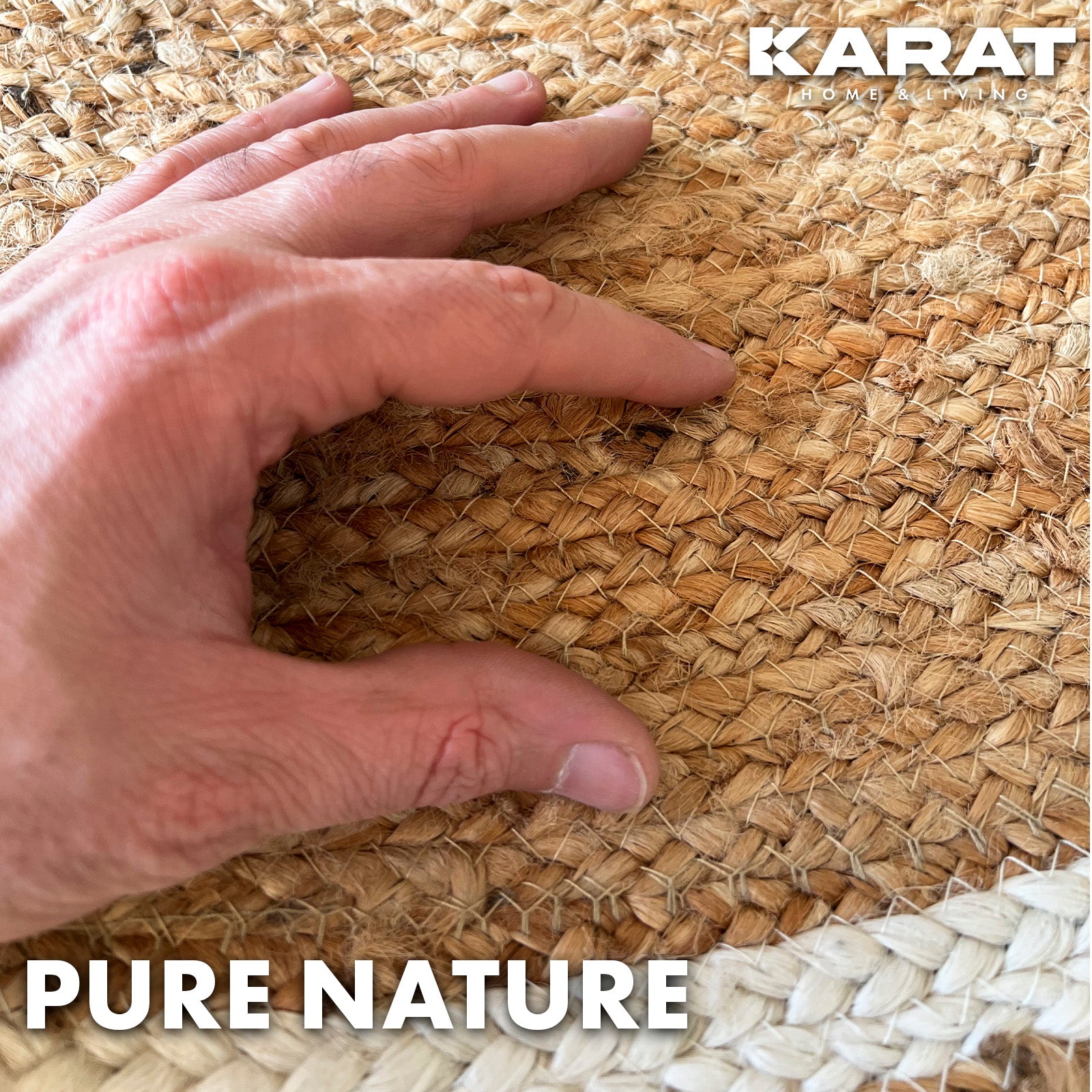 benuta Pure Jute Vloerkleed Jutta - Ivoor Rond 160 cm - Handgeweven Woonkamervloerkleed - Natuurlijk Boho Design - Geschikt voor vloerverwarming benuta Pure Jute Vloerkleed Jutta - Ivoor Rond 160 cm - Handgeweven Woonkamervloerkleed - Natuurlijk Boho Design - Geschikt voor vloerverwarming