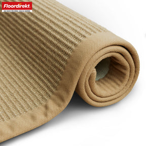 Jute vloerkleed | Bombay | Met anti-slip achterkant en katoenen rand | In vele maten