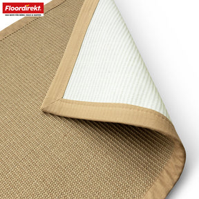 Jute vloerkleed | Bombay | Met anti-slip achterkant en katoenen rand | In vele maten