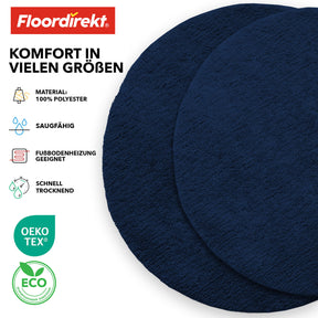 Ronde badmat | Sky | Ronde badmat | Dicht, donzig comfort voor in huis