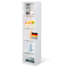 Boekenkast | Alaska | Witte MDF boekenkast met 4 of 5 niveaus | slank, modern & ruimtebesparend