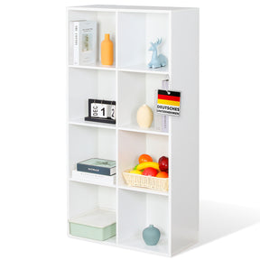 Boekenkast | Arkansas | Witte MDF staande plank met 5-9 planken voor boeken en woonaccessoires