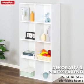 Boekenkast | Arkansas | Witte MDF staande plank met 5-9 planken voor boeken en woonaccessoires