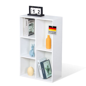 Boekenkast | Arkansas | Witte MDF staande plank met 5-9 planken voor boeken en woonaccessoires