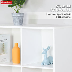 Boekenkast | Arkansas | Witte MDF staande plank met 5-9 planken voor boeken en woonaccessoires