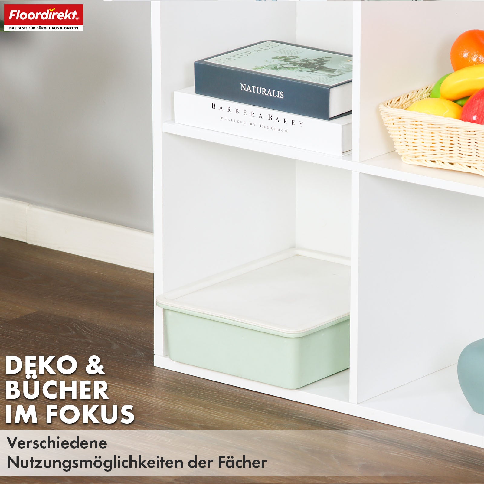 Boekenkast | Arkansas | Witte MDF staande plank met 5-9 planken voor boeken en woonaccessoires