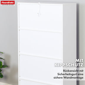 Boekenkast | Arkansas | Witte MDF staande plank met 5-9 planken voor boeken en woonaccessoires