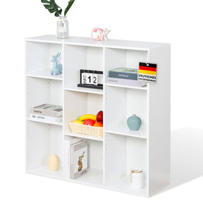 Boekenkast | Arkansas | Witte MDF staande plank met 5-9 planken voor boeken en woonaccessoires