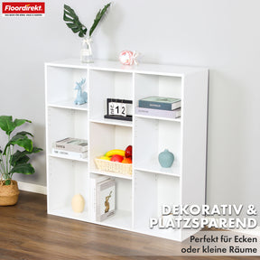 Boekenkast | Arkansas | Witte MDF staande plank met 5-9 planken voor boeken en woonaccessoires