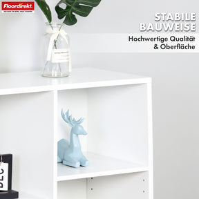 Boekenkast | Arkansas | Witte MDF staande plank met 5-9 planken voor boeken en woonaccessoires
