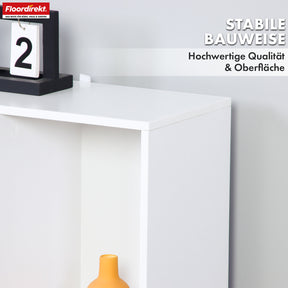 Boekenkast | Arkansas | Witte MDF staande plank met 5-9 planken voor boeken en woonaccessoires