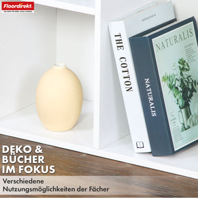 Boekenkast | Arkansas | Witte MDF staande plank met 5-9 planken voor boeken en woonaccessoires