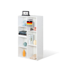 Boekenkast | California | Modern, ruimtebesparend MDF schap met kantelbeveiliging in wit 4-8 open vakken