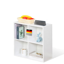 Boekenkast | California | Modern, ruimtebesparend MDF schap met kantelbeveiliging in wit 4-8 open vakken