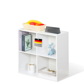 Boekenkast | California | Modern, ruimtebesparend MDF schap met kantelbeveiliging in wit 4-8 open vakken