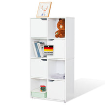 Boekenkast | Connecticut | Witte MDF boekenkast met legplanken & deuren, kantelbeveiliging, 2 maten